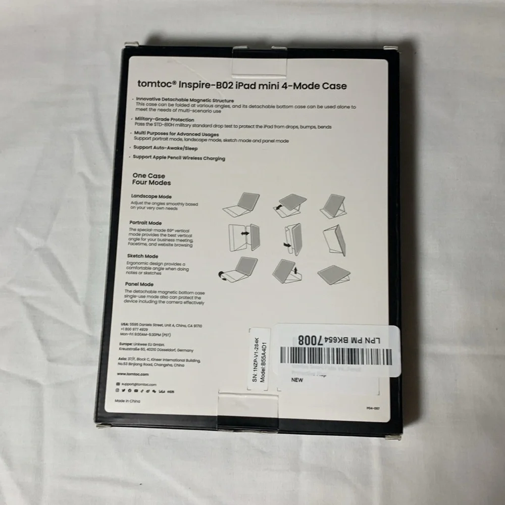 Tomtoc Inspire-B02. 4-Mode iPad Mini Case.